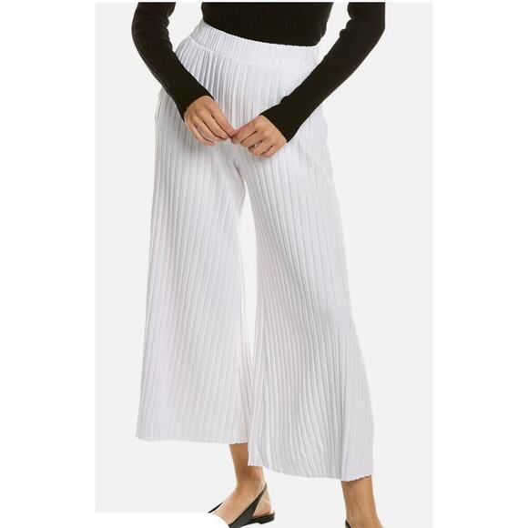 NWOT Women’s Medium Stateside Ribbed Siro Rib Palazzo Trouser Green - Picture 8 of 8